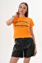 Women's Print Detailed Crew Neck T-Shirt 260141 - 3