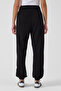 Women's Black High Waist Elastic Cuffed Comfortable Fit Jogger Sweatpants - H5991 - 5