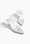 Santorini Women's Stiletto Stone Pointed Toe Open Back Evening Dress Heeled Shoes - 3