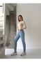 High Waist Belt Epaulette Detail Mom Jeans - 3