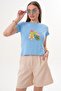 Women's Print Detailed Crew Neck T-Shirt 260138 - 2