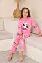 My Little One's Cicileri Panda Patterned Welsoft Girls' Pajama Set-Pink - Pink - 2