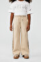 Girl Beige Tracksuit Bottom - 2