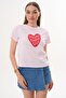 Women's Print Detailed Crew Neck T-Shirt 260135 - 4