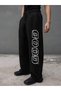 Unisex Good Yazılı Printed Baggy Cut Wide Leg Summer Tracksuit