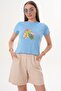 Women's Print Detailed Crew Neck T-Shirt 260138 - 3