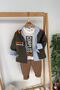 My Little Boy's Cicileri Curplus Print Jacket T-Shirt and Denim Pants Boys' 4-Piece Set - Green - 3