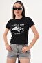 Women's Print Detailed Crew Neck T-Shirt 260073