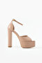 Women's Genuine Leather Platform Shoes Mink - 2
