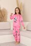 My Little One's Cicileri Panda Patterned Welsoft Girls' Pajama Set-Pink - Pink - 4