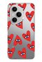 Honor 400 Pro Compatible Transparent Phone Case with Eye and Heart Pattern