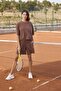 طقم قميص قصير الأكمام برقبة دائرية