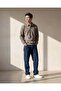 Men Pale Blue Allover Print Collar Front Buttoned Sweatshirt - 3