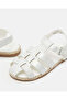 Girls White Strap Fisherman Sandals - 3