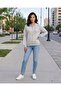 Women Beige Hooded Zip Sweatshirt - 5
