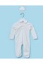 Baby Girl White Allover Print Newborn Sleepsuit - 2