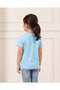 Girls Blue Printed T-Shirt - 4