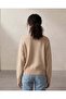 Women’s Beige Long Sleeve Acrylic Knit Top - 4
