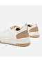 Women White Lace Up Sneaker With Trim Eyelet - 4