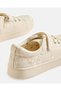 Senior Girls Cream Embroidered Sneakers - 4