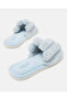 Women Grey Quilted Closed Toe Mule Slipper - 4