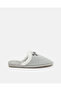 Women Grey Bow Closed Toe Slippers