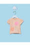 Infant Girls Orange Printed T-Shirt