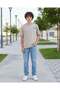 Senior Boys Beige Oversized Printed T-Shirt - 6