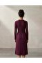 Women Purple Long Dress With Buttons - 4