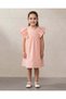 Girls Pale Pink Schiffli Dress - 2
