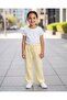 Girls Yellow Wide Leg Allover Print Active Track Pants - 2