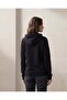 Women Black Hooded Sweatshirt - 5
