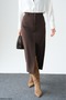 Women's Front Slit Midi Length Skirt