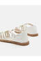 Senior Girls White Cage Fisherman Sandals - 4