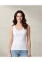 Women White Rib Tank Top - 3