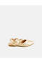 Senior Girls Gold Sling Back Fisherman Sandals