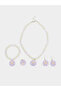 Pack of 4 - Beaded Necklace with Ring and Bracelet with Earrings
