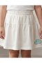 Girls White Placement Print Tiered Skirt - 5
