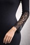 Black Camisole Dress with Lace Detail Midi Length Dress - 4