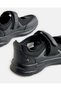 Women Black Velcro Strap Ballerina Sneakers - 4