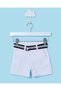 Infant Boys Navy T-Shirt and White Shorts Set - 3
