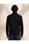 Men Black Half Zip Cut & Sew Sweatshirt - 4