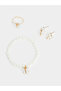 Butterfly Necklace with Bracelet and Ring with Earrings Set - 3