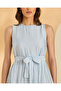 Women Blue Printed Sleeveless Dress - 4