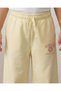 Girls Yellow Wide Leg Allover Print Active Track Pants - 4