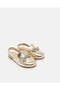 Infant Girls Gold Bow Mule Slides - 2