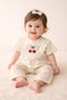 Striped Muslin T-Shirt and Pants Girls' Set