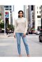 Women’s Beige Long Sleeve Acrylic Knit Top - 6