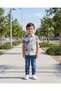 Boys Navy Leaves Print Short Sleeve Shirt - 4