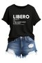 Unisex Libero Volleyball Printed Oversize Comfortable Daily Use Combed Cotton T-Shirt - 3
